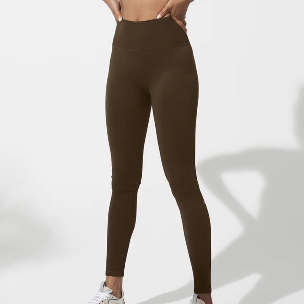 Alo Brown Ribbed Leggings